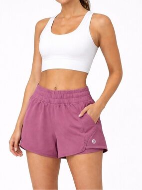 lululemon athletica Hotty Hot Mauve Pink Running Athletic Shorts - Size 10